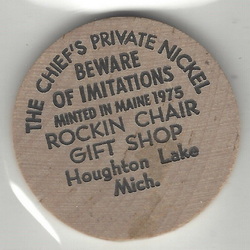 Rockin Chair Gift Shope - WOODEN NICKEL